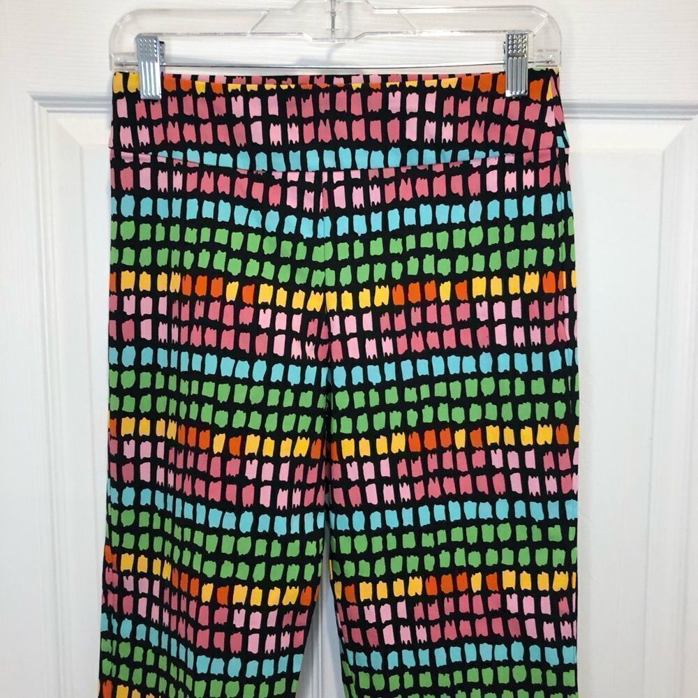Krazy Larry multi color pull on slacks pants size 6 - Picture 2 of 6